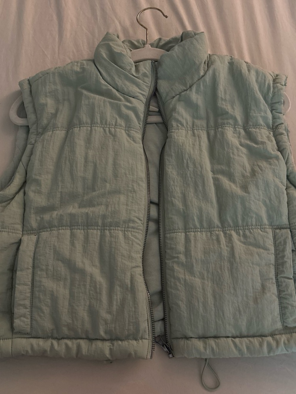 Light Mint Quilted Puffer Vest - Women